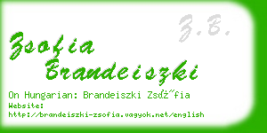 zsofia brandeiszki business card